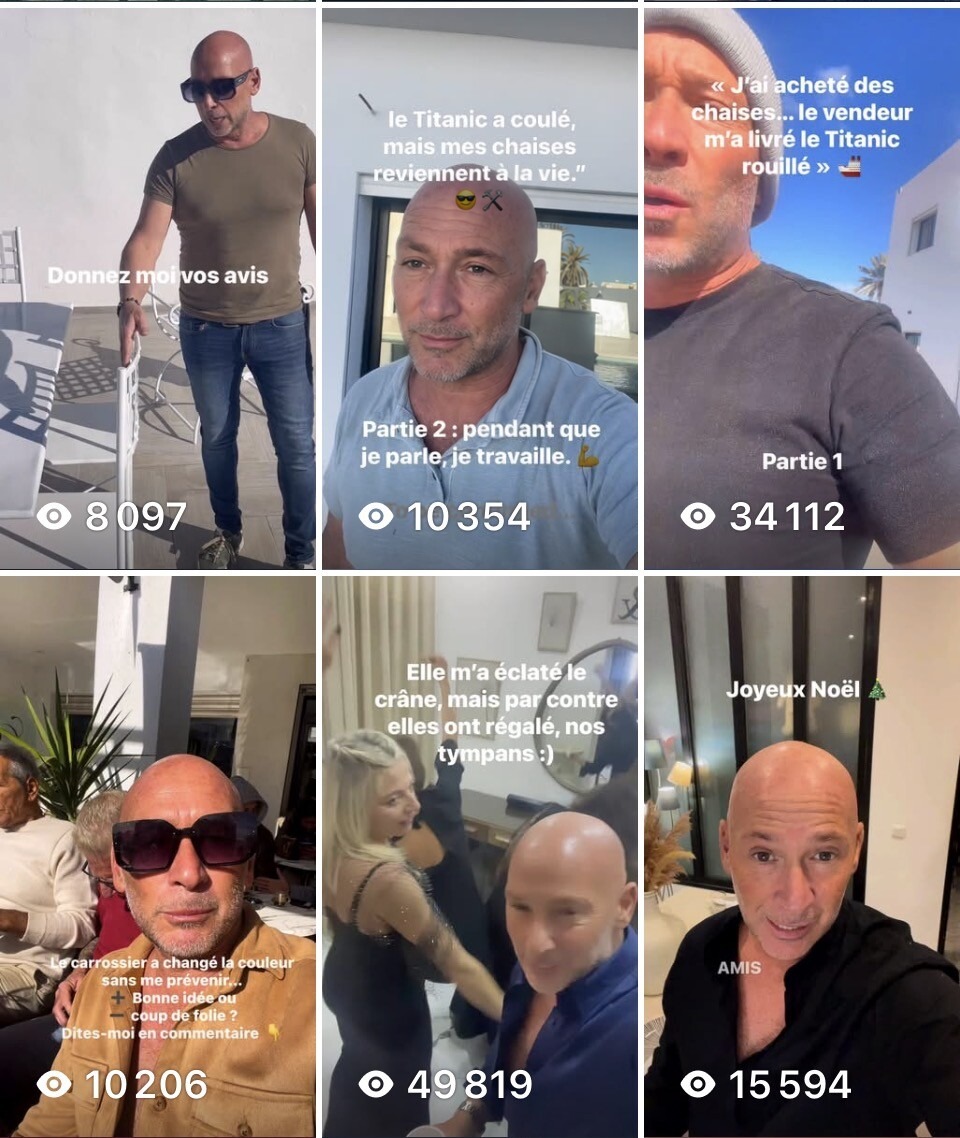 Aperçu de vidéos de Manu Dje Cab avec des audiences visibles de 8 097 à 49 819 vues